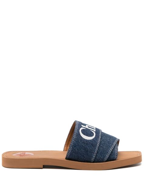 chloe blue sandals
